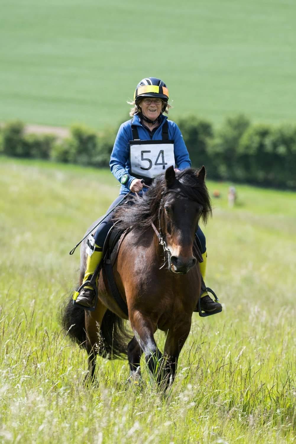 pony and rider competing across country