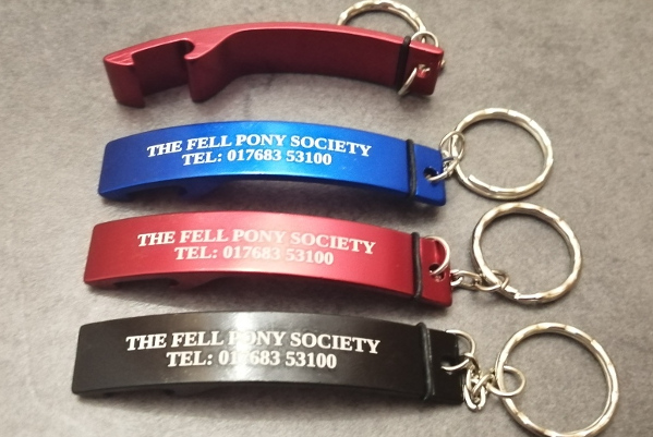 Keyring bottle openers in assorted colours